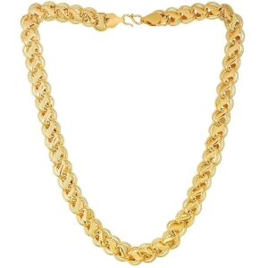 Stylish Gold Chain For Men Gold Plated Metal Necklace Chains For Boys Men Lotus Golden Chain Jewellery