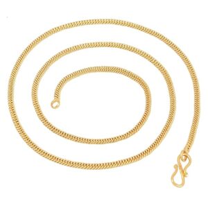 Stylish Golden Chain For Men Boys Brass Gold Plated Metal Necklace Gold Chain For Men Boys Women Thin Gold Chains Jewellery