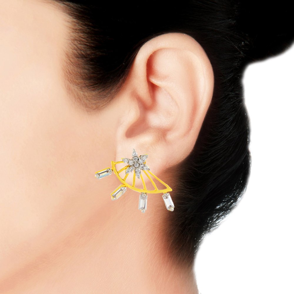 AMERICAN DIAMOND (AD) EAR JACKETS - Image 2