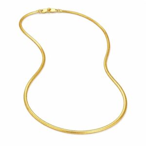 ANTI-TARNISH 18K GOLD-PLATED SNAKE CHAIN FOR WOMEN AND MEN