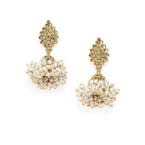 Antique Gold Tone Traditional Jhumki Earring For Women-ZPFK7450