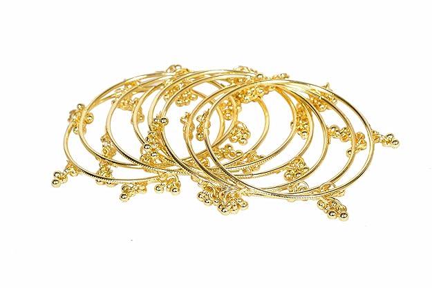 Traditional Kashmiri Ghungroo Latkan Bangles for Women and Girls|Set of 8 Pcs (SKU416) - Image 4